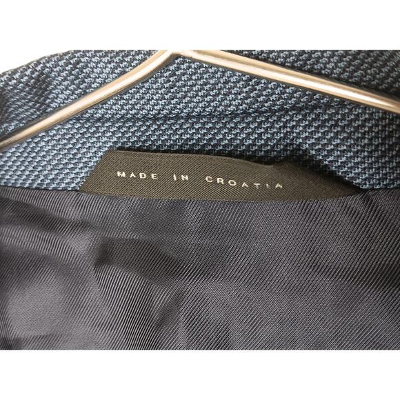 BOSS Men’s 46R Dark Blue Virgin Wool Blazer Sport Coat Croatia 3-Button 100% Woo - Picture 16 of 16